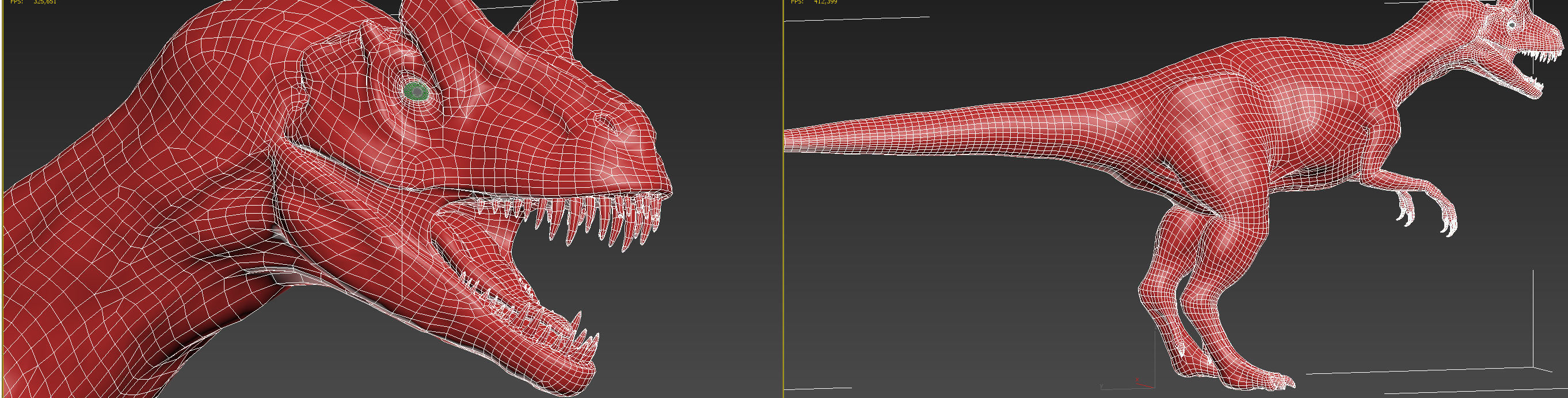 Allosaurus Animated 3D model_9