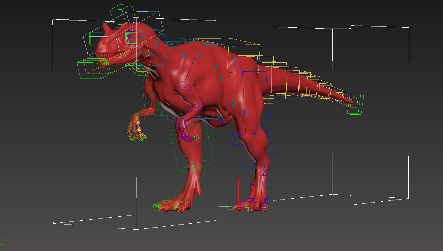 Allosaurus Animated 3D model_12