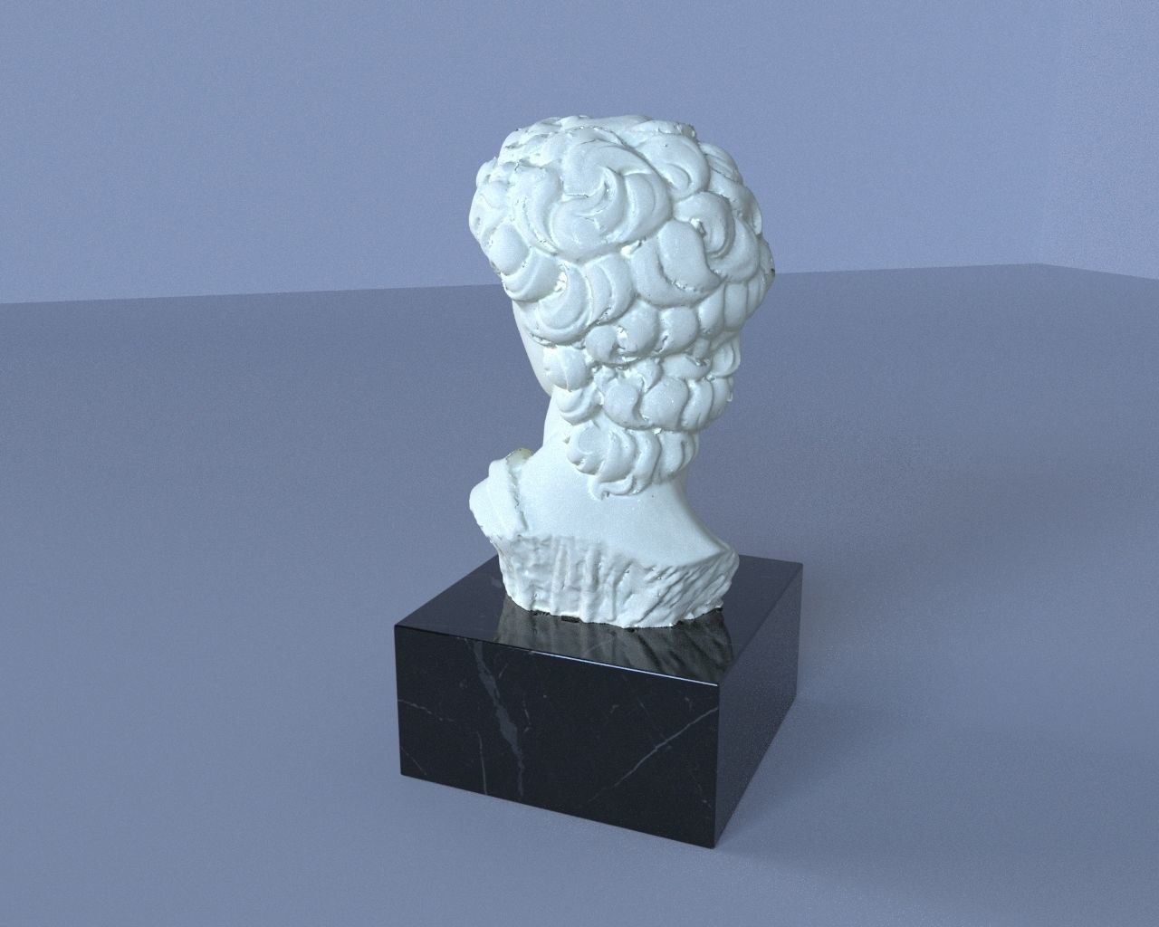 Bust of David done by A Santini Free 3D model_3