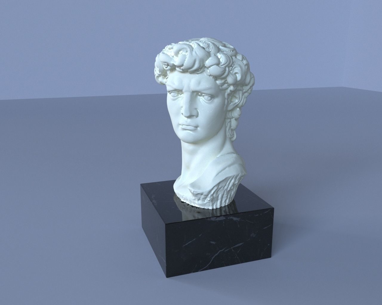 Bust of David done by A Santini Free 3D model_1