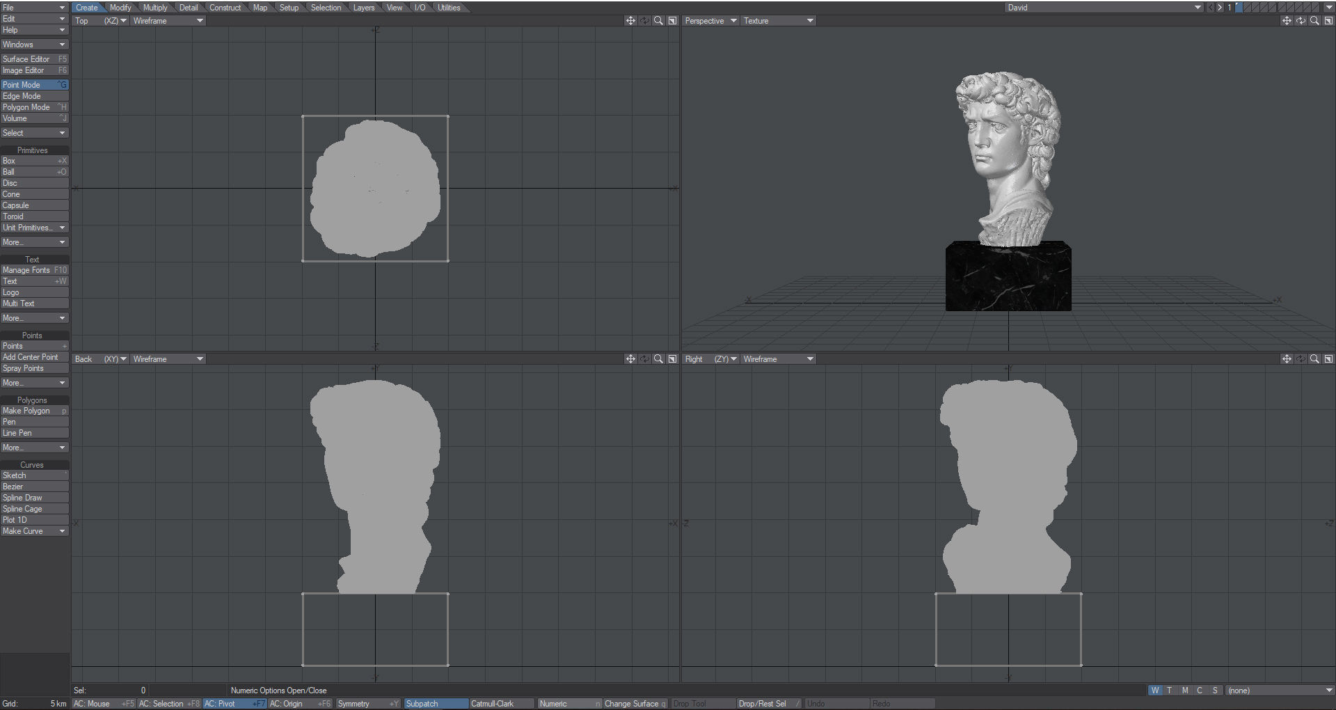 Bust of David done by A Santini Free 3D model_4