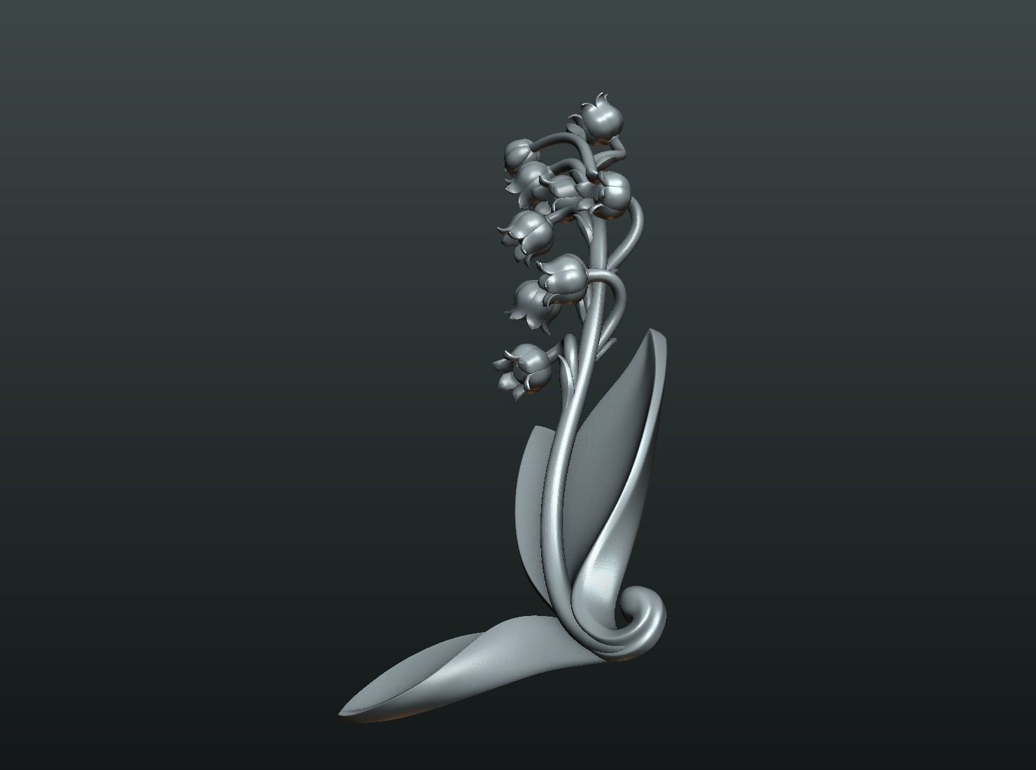 Lily of the valley 3D print model_14