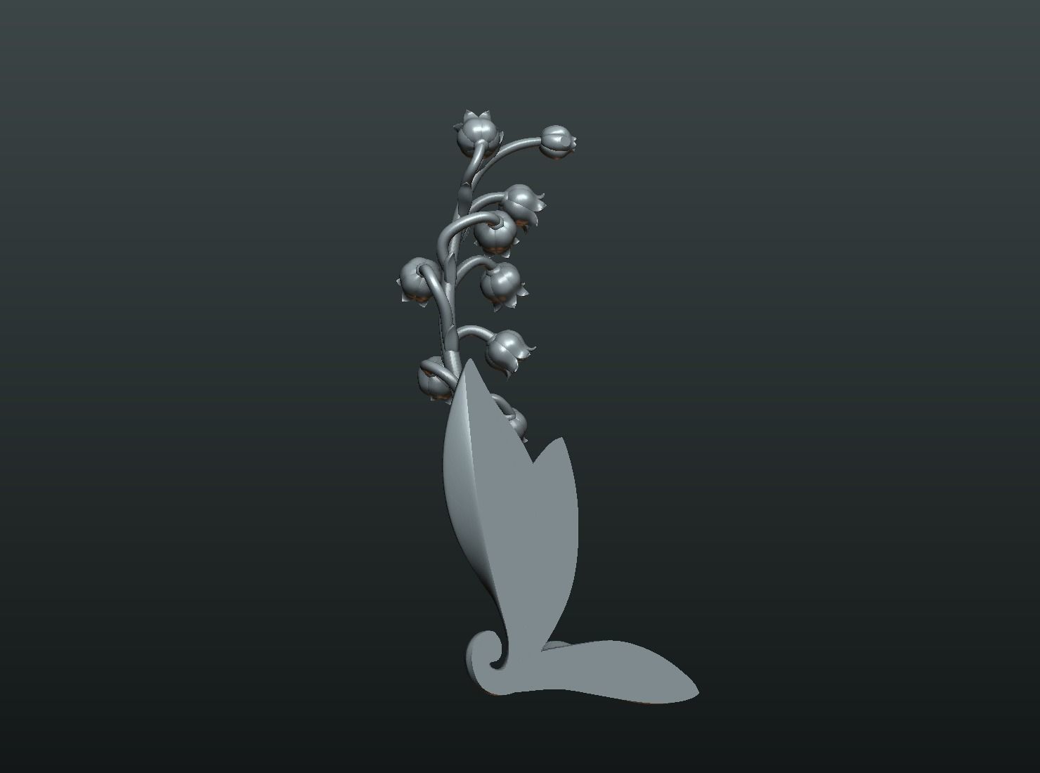 Lily of the valley 3D print model_9