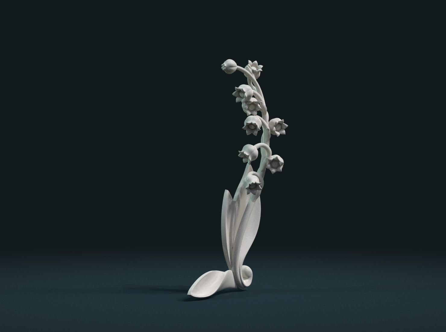 Lily of the valley 3D print model_2