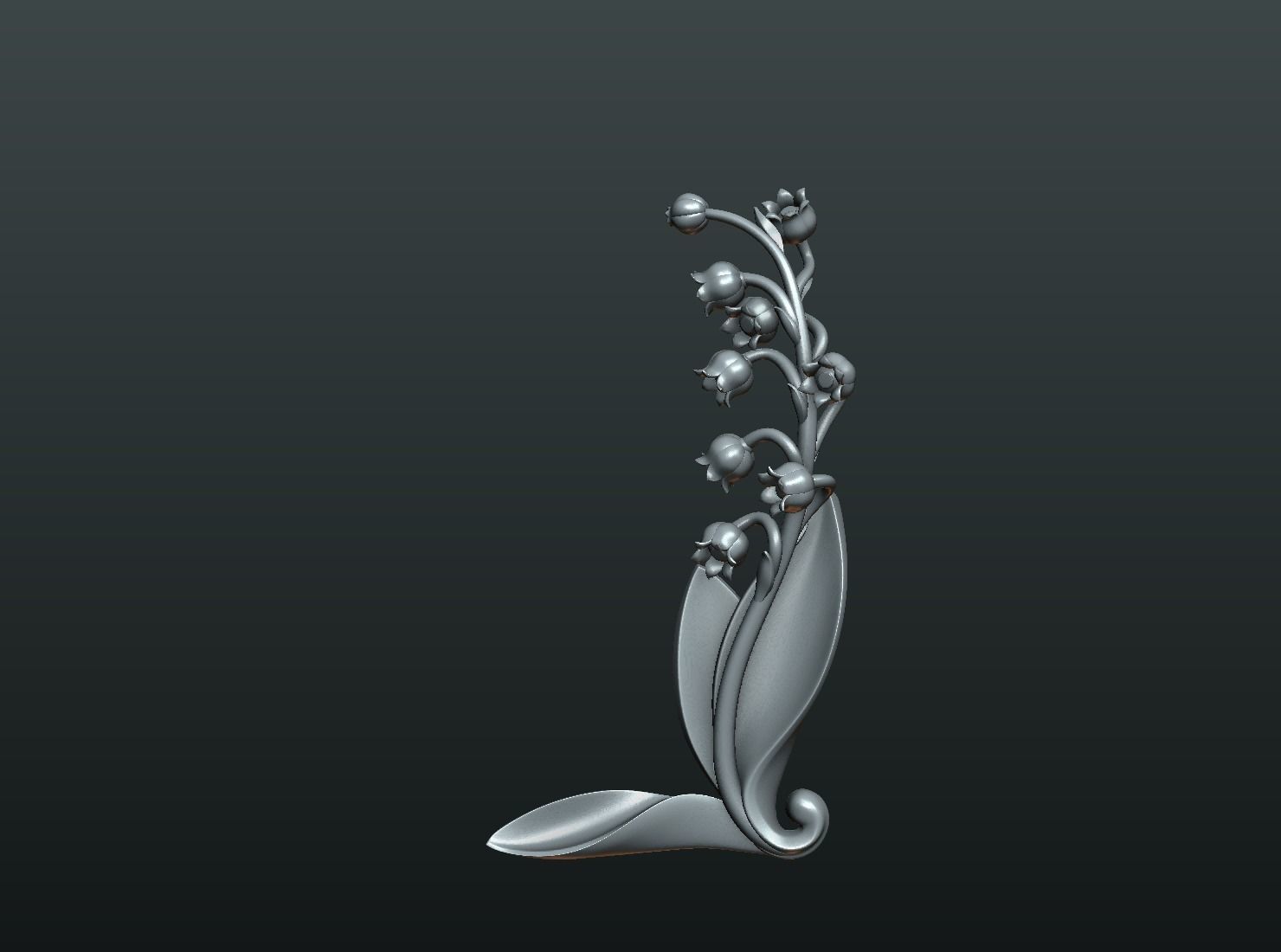 Lily of the valley 3D print model_7