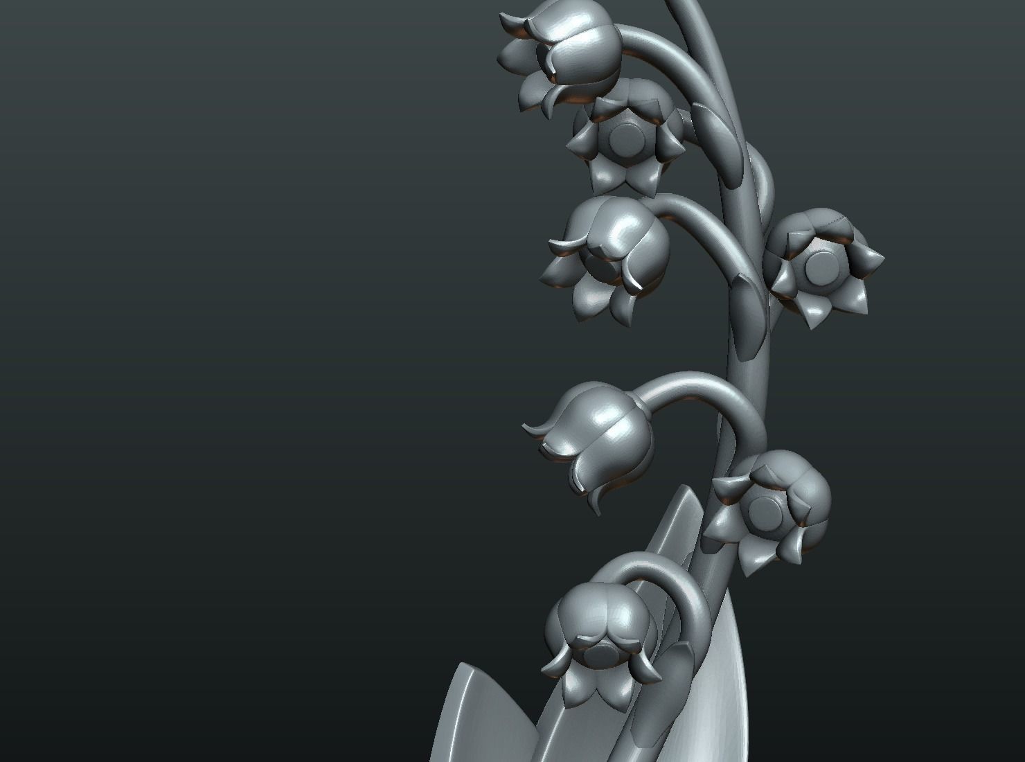 Lily of the valley 3D print model_11