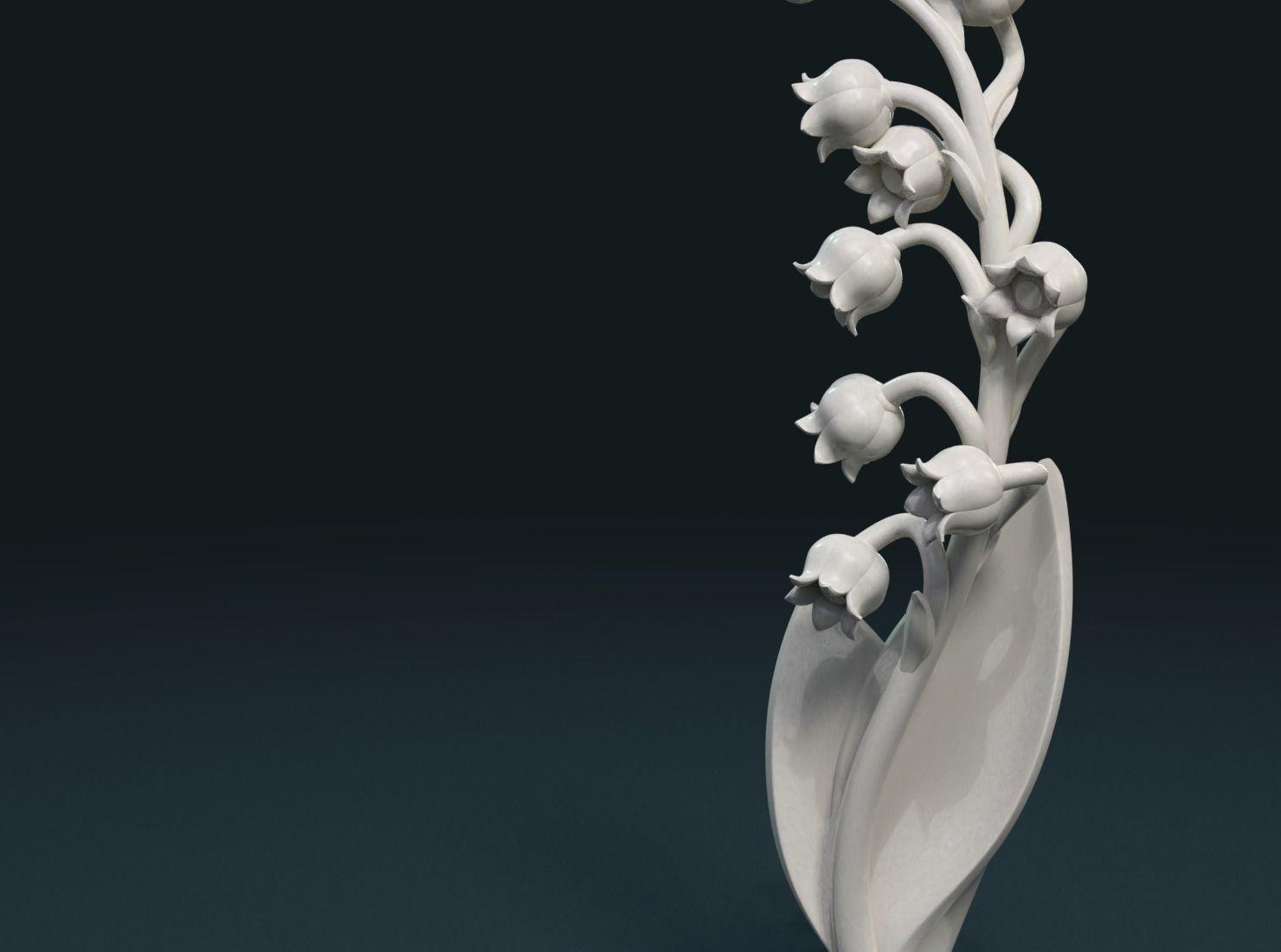 Lily of the valley 3D print model_4