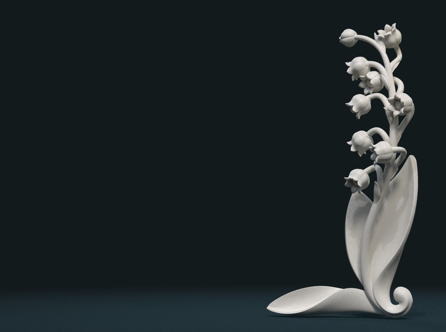 Lily of the valley 3D print model_6
