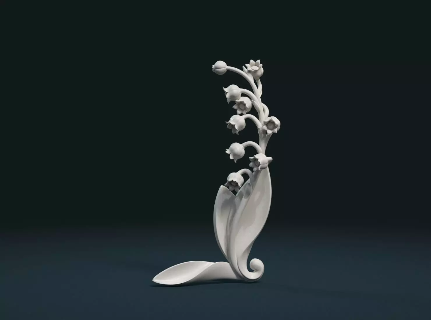 Lily of the valley 3D print model_0