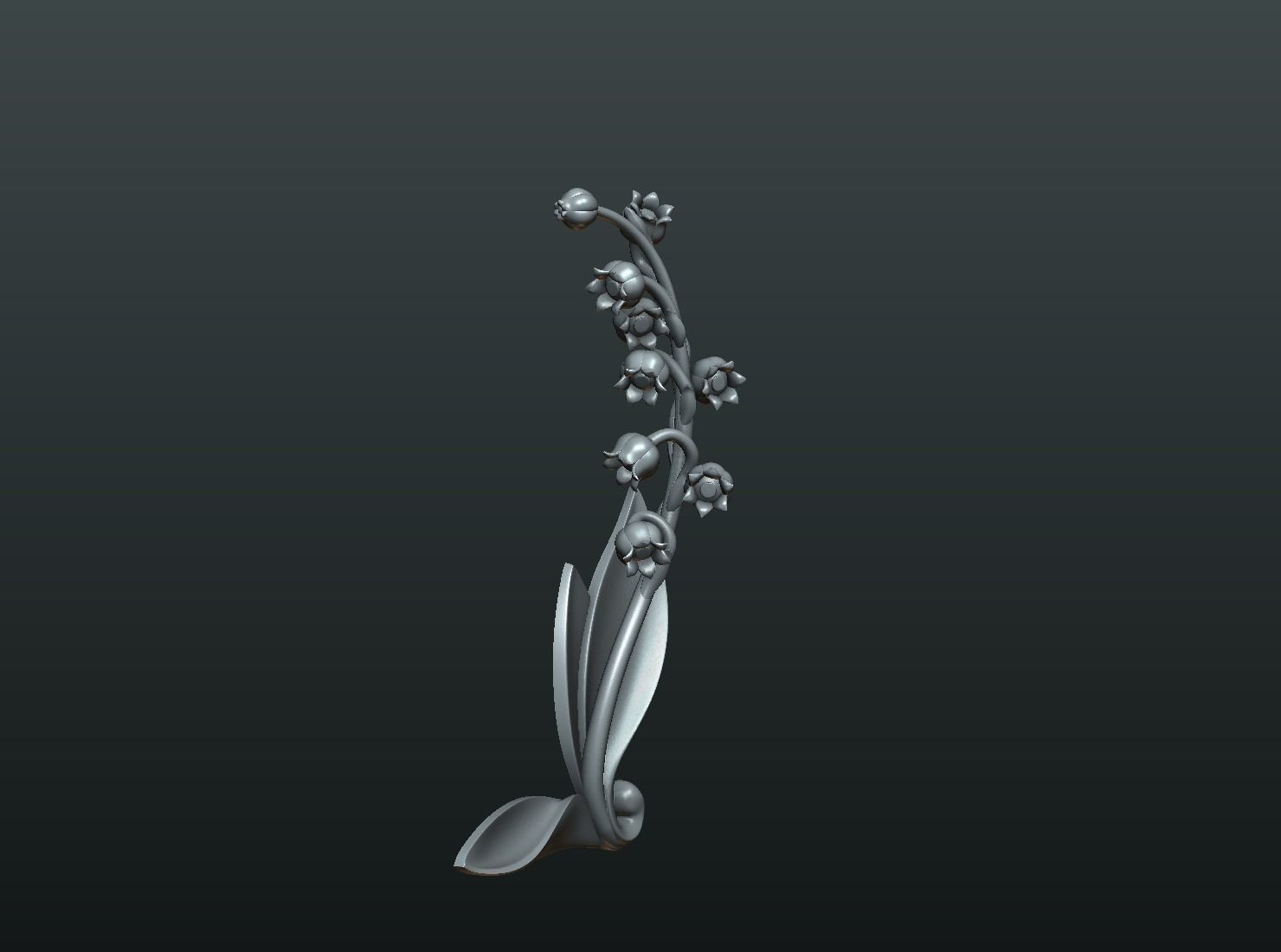 Lily of the valley 3D print model_8