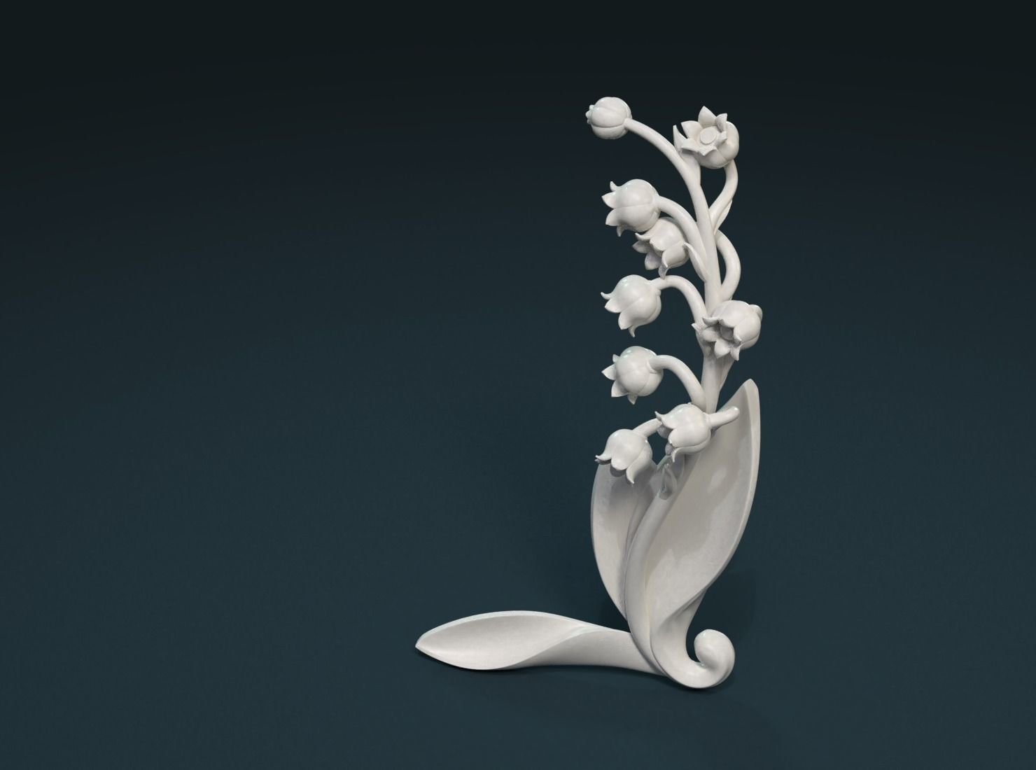 Lily of the valley 3D print model_3