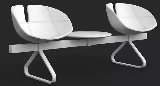 Fjord bar 3 places table Clay VRay AI