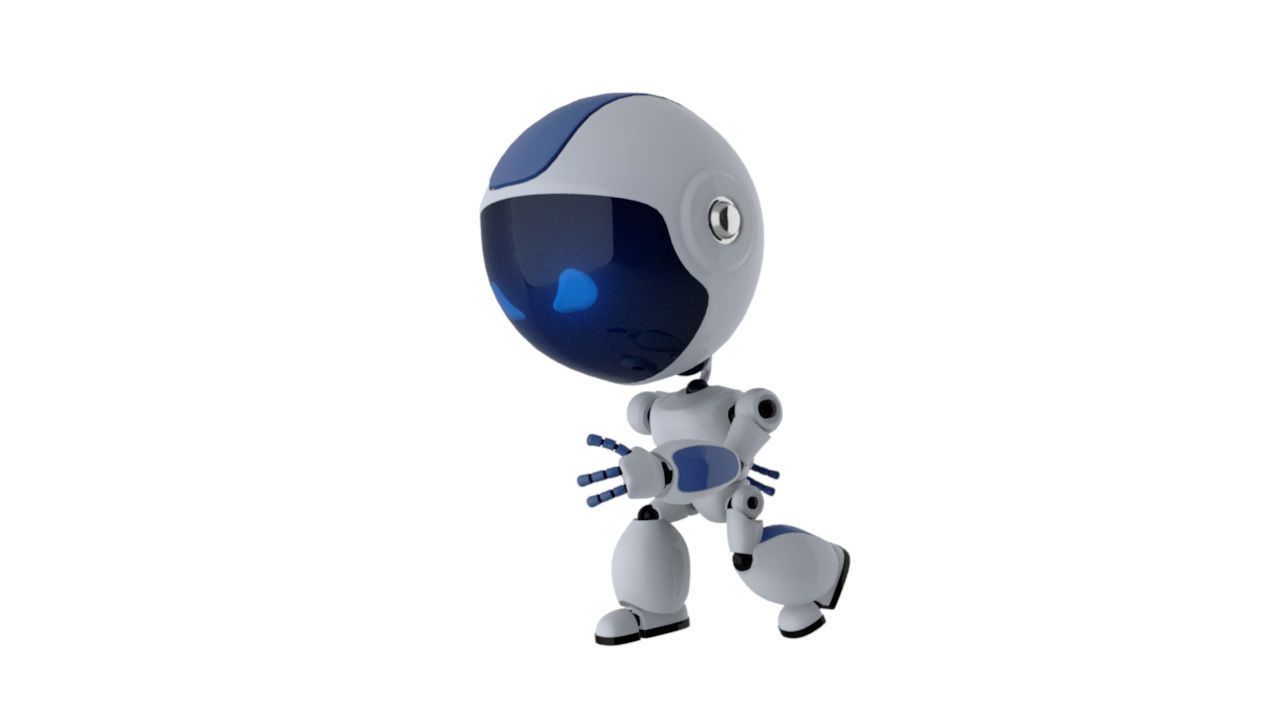 Animated Robot Low-poly 3D model_5