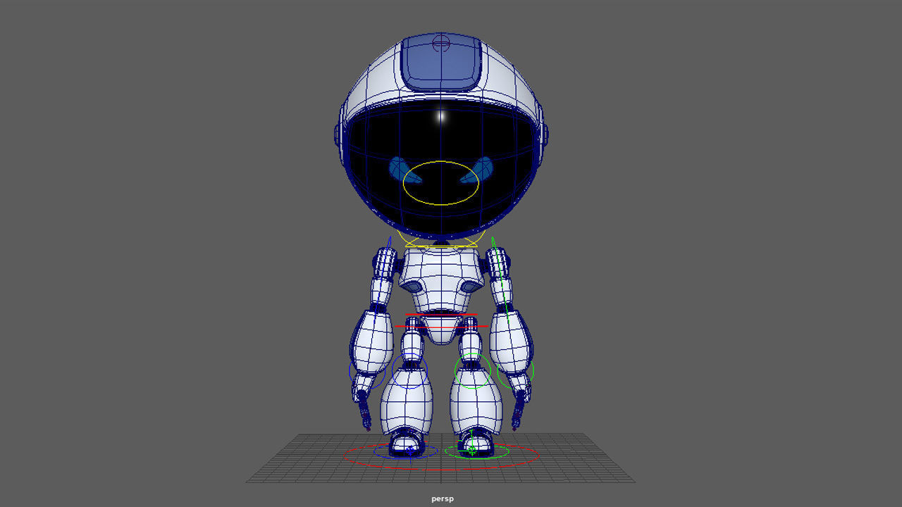 Animated Robot Low-poly 3D model_10