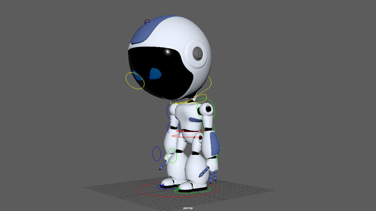 Animated Robot Low-poly 3D model_8