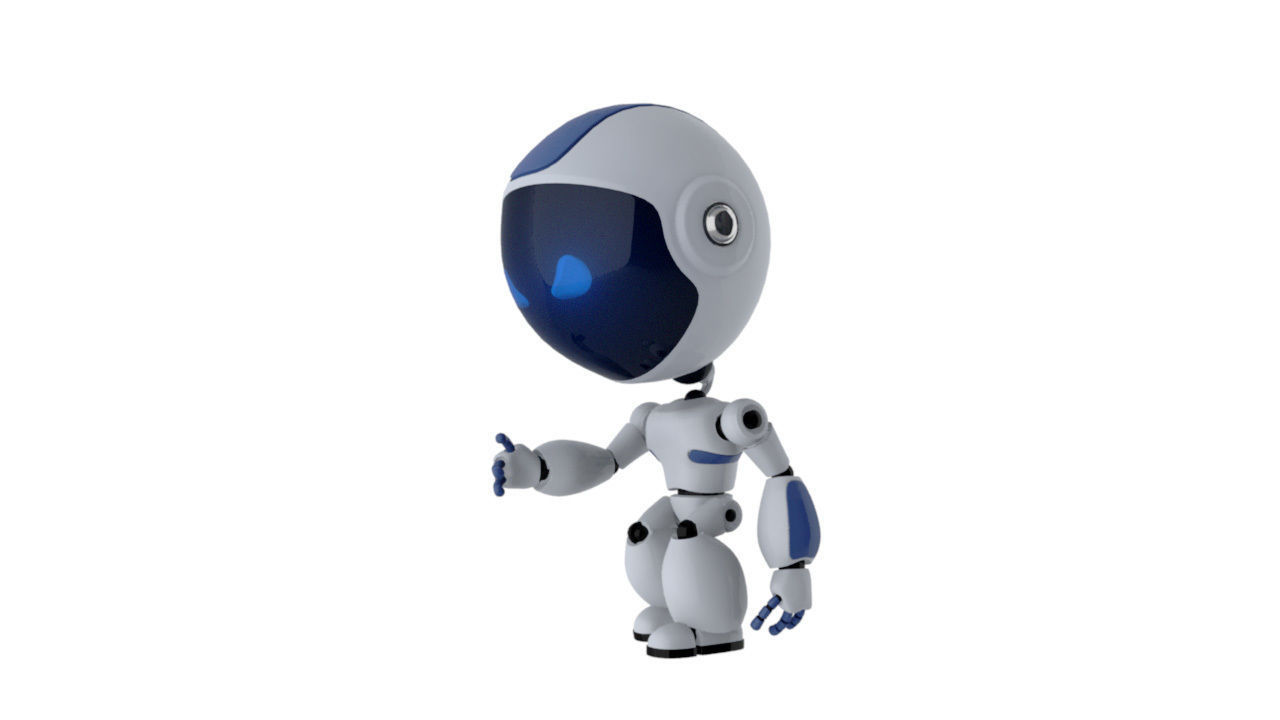 Animated Robot Low-poly 3D model_6