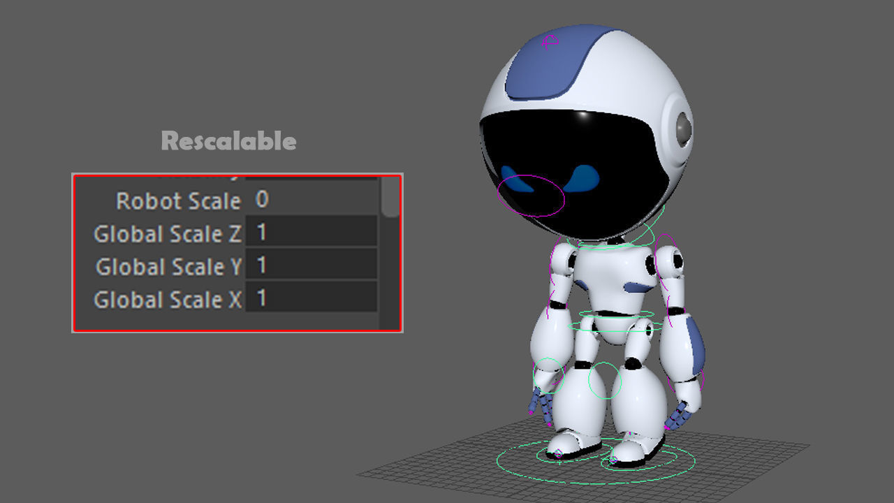 Animated Robot Low-poly 3D model_15