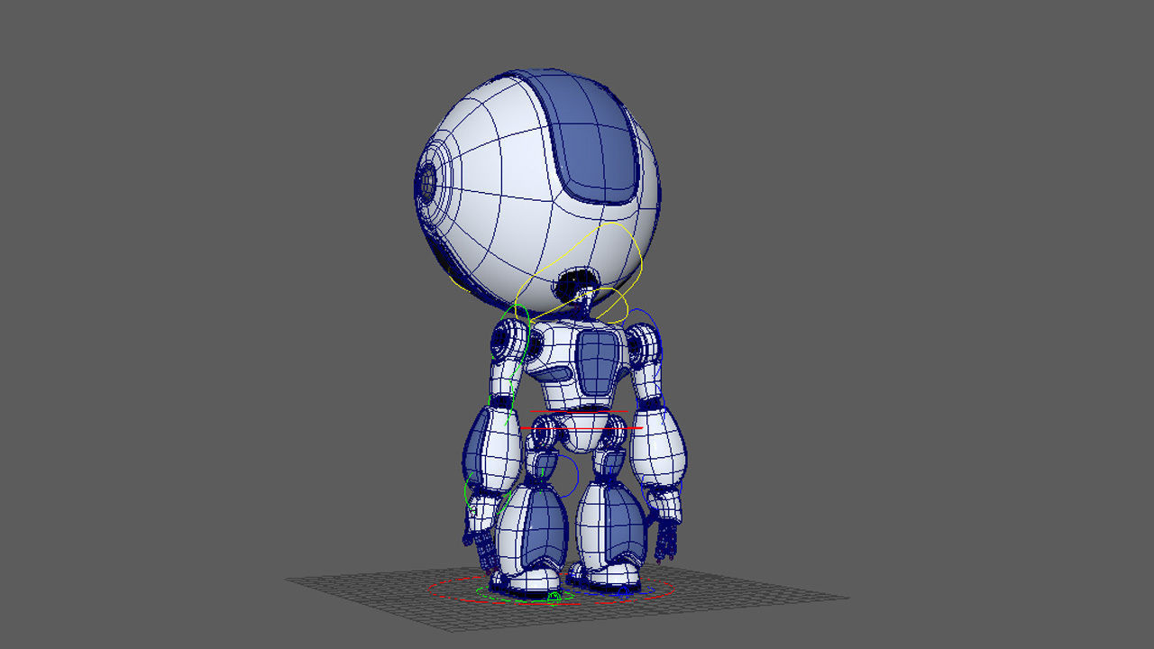Animated Robot Low-poly 3D model_11