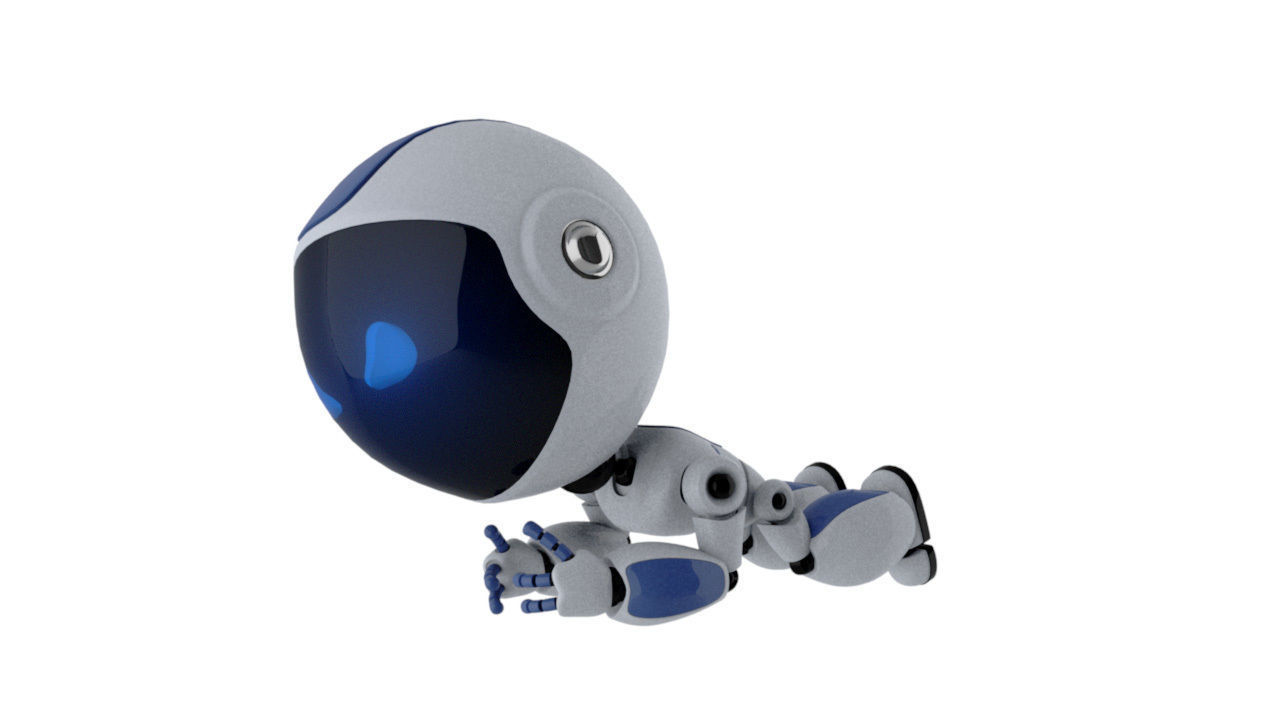Animated Robot Low-poly 3D model_2
