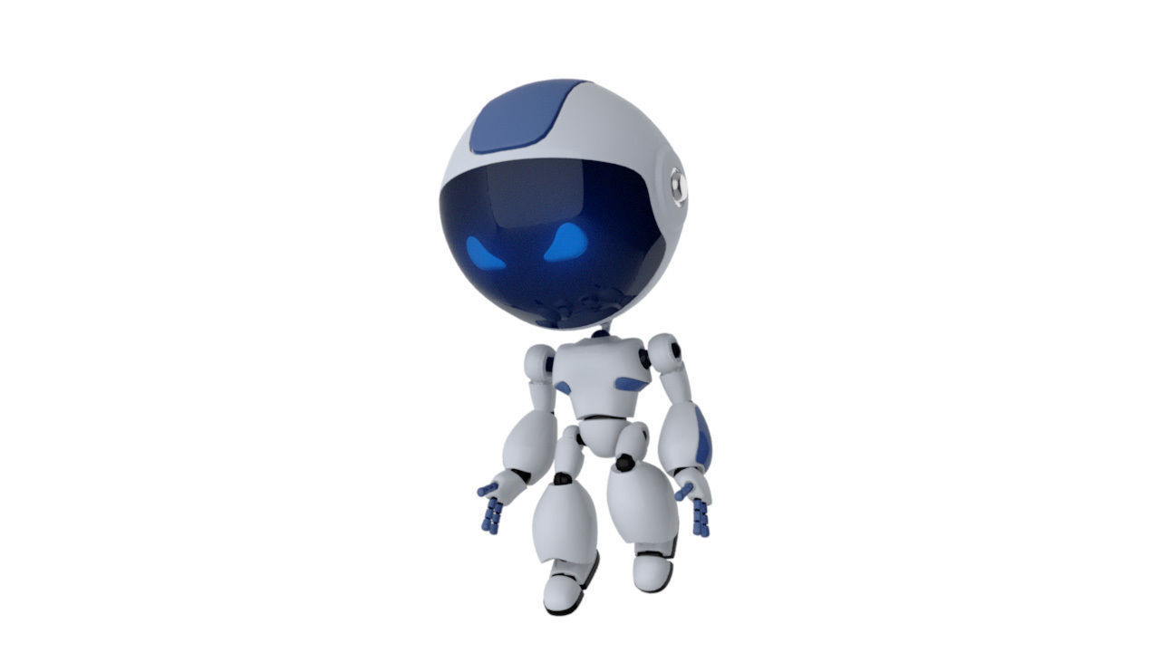 Animated Robot Low-poly 3D model_3