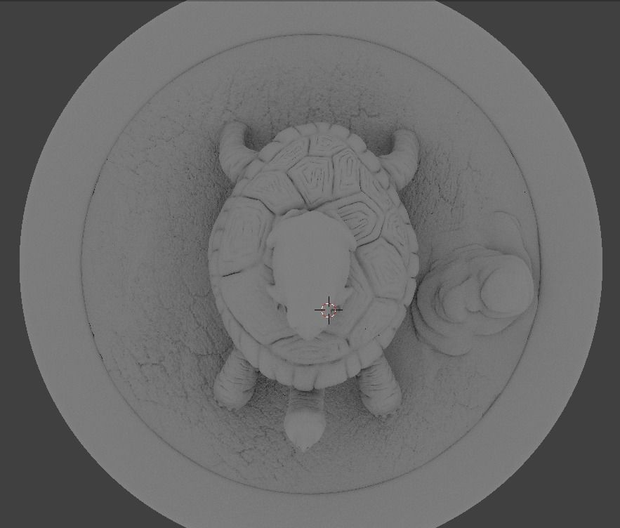 tortuga con sapo 3D print model_2