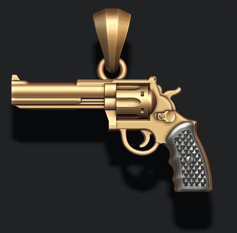 Gun pendants pack 3D print model_3