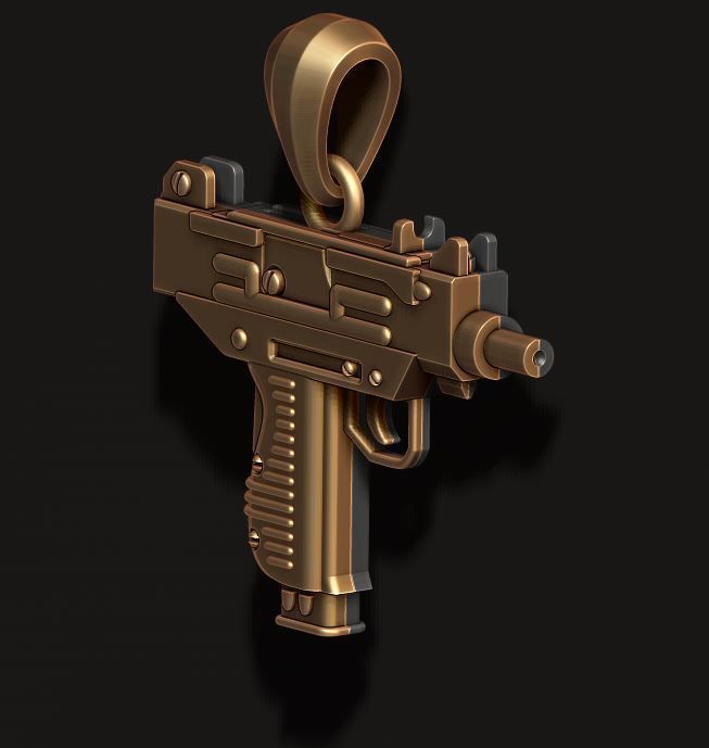 Gun pendants pack 3D print model_16