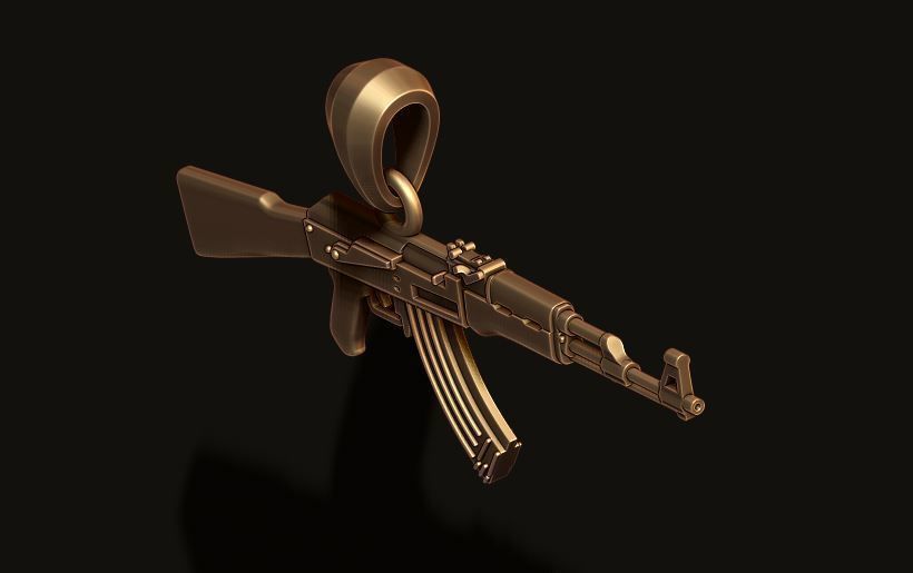 Gun pendants pack 3D print model_4