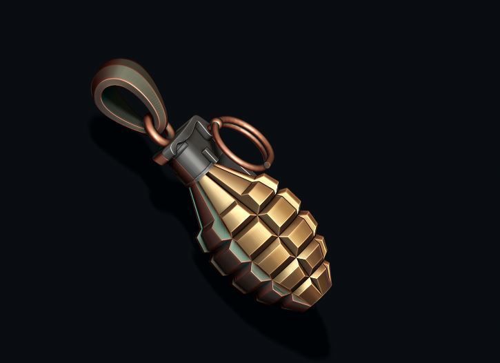 Gun pendants pack 3D print model_7