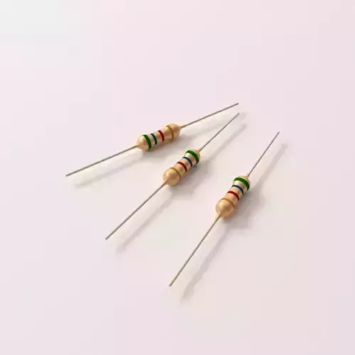 Resistor three resistors 3D model
