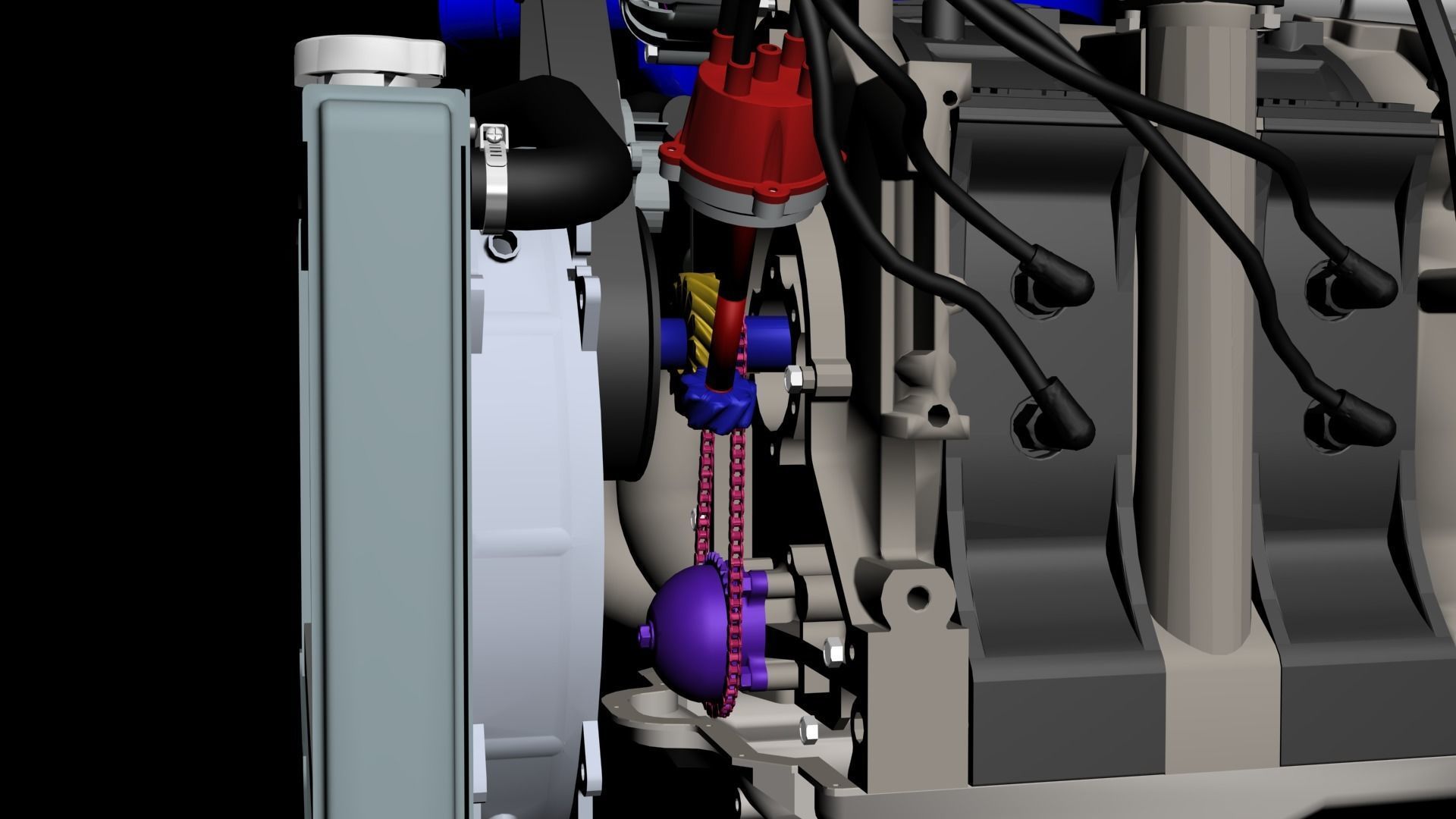 Rotary 12A MAZDA RX2 Complete engine 3D model_6