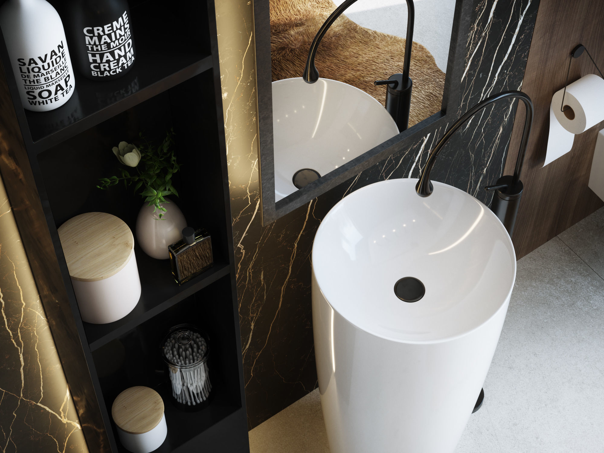 Bathroom Interior Scene for Cinema 4D and Octane Render 3D model_7