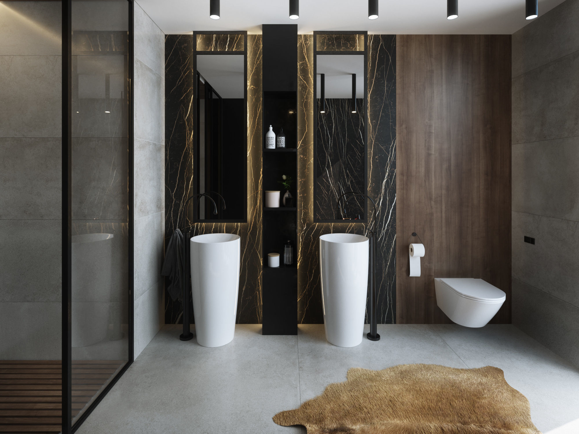 Bathroom Interior Scene for Cinema 4D and Octane Render 3D model_4
