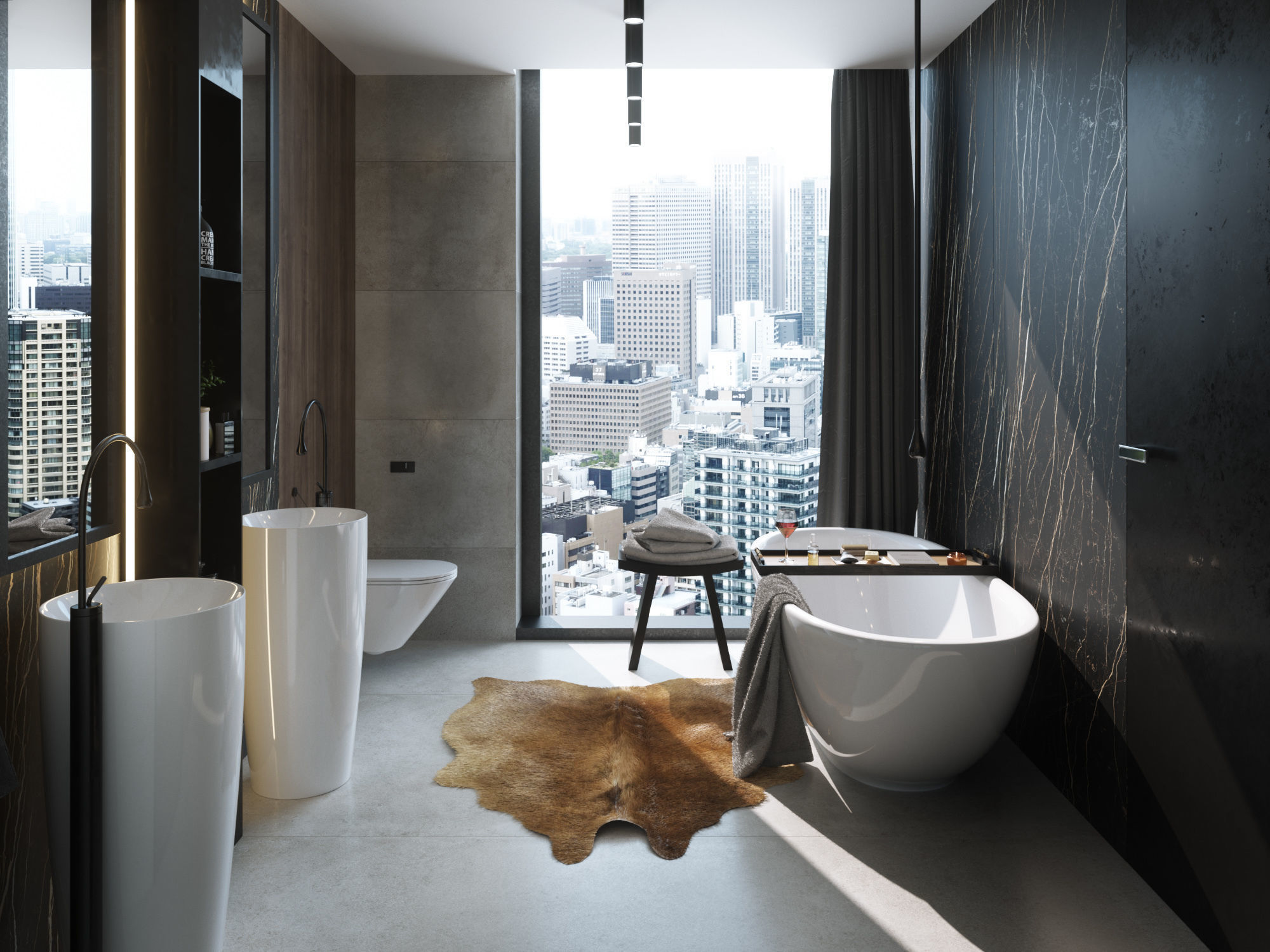 Bathroom Interior Scene for Cinema 4D and Octane Render 3D model_18
