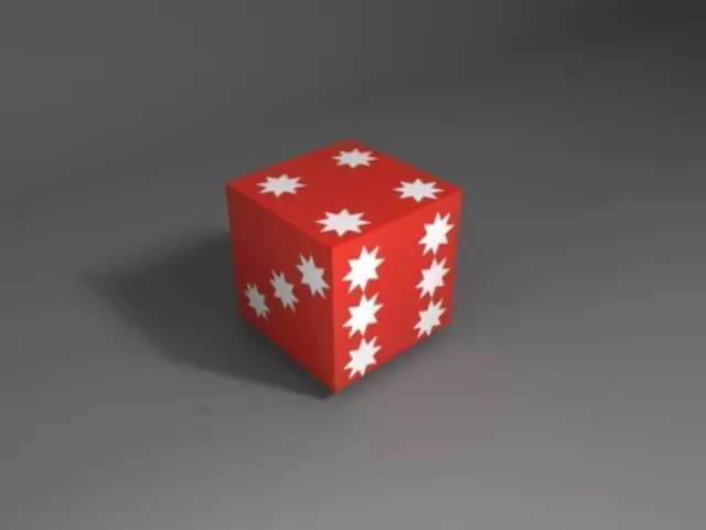 dice 3d low poly model with stars Free low-poly 3D model
