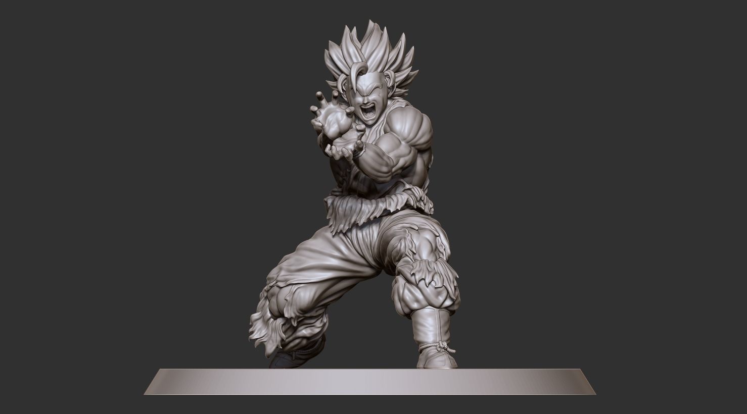 Goku 3D model dragon ball z figure 3D print model_7