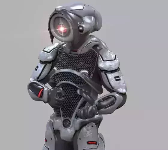 Robot K78 Low-poly 3D model