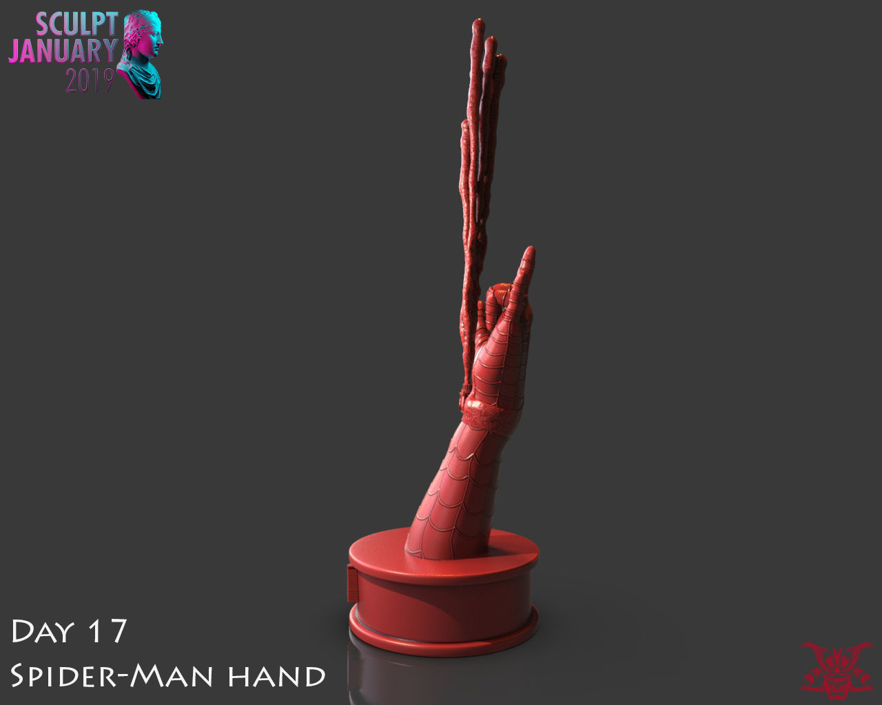 Spider-Man Hand Timelapse and Model 3D print model_2