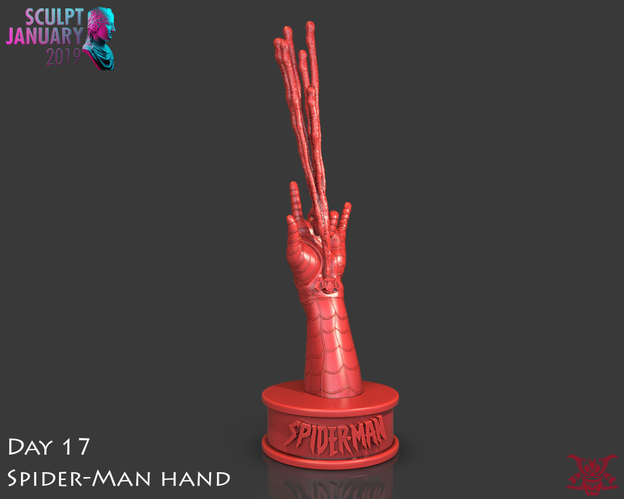 Spider-Man Hand Timelapse and Model 3D print model_10
