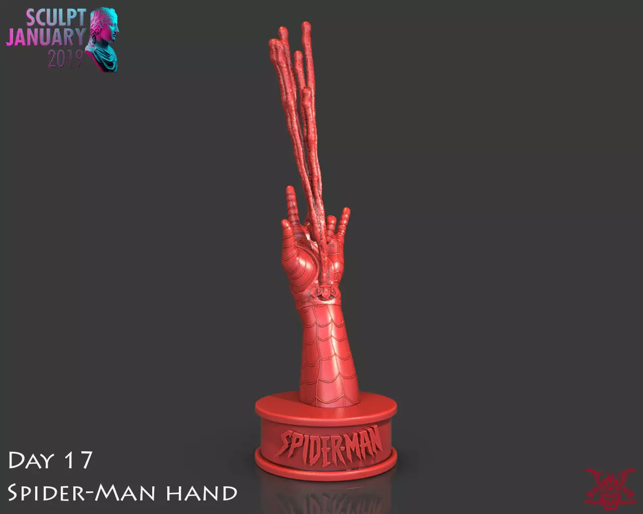 Spider-Man Hand Timelapse and Model 3D print model_0