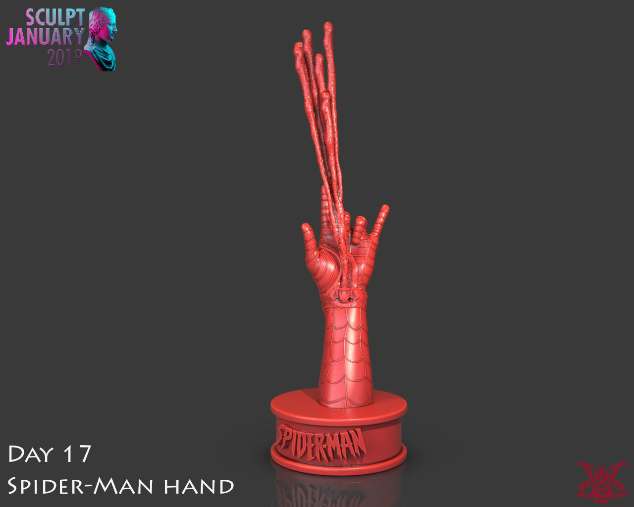 Spider-Man Hand Timelapse and Model 3D print model_11