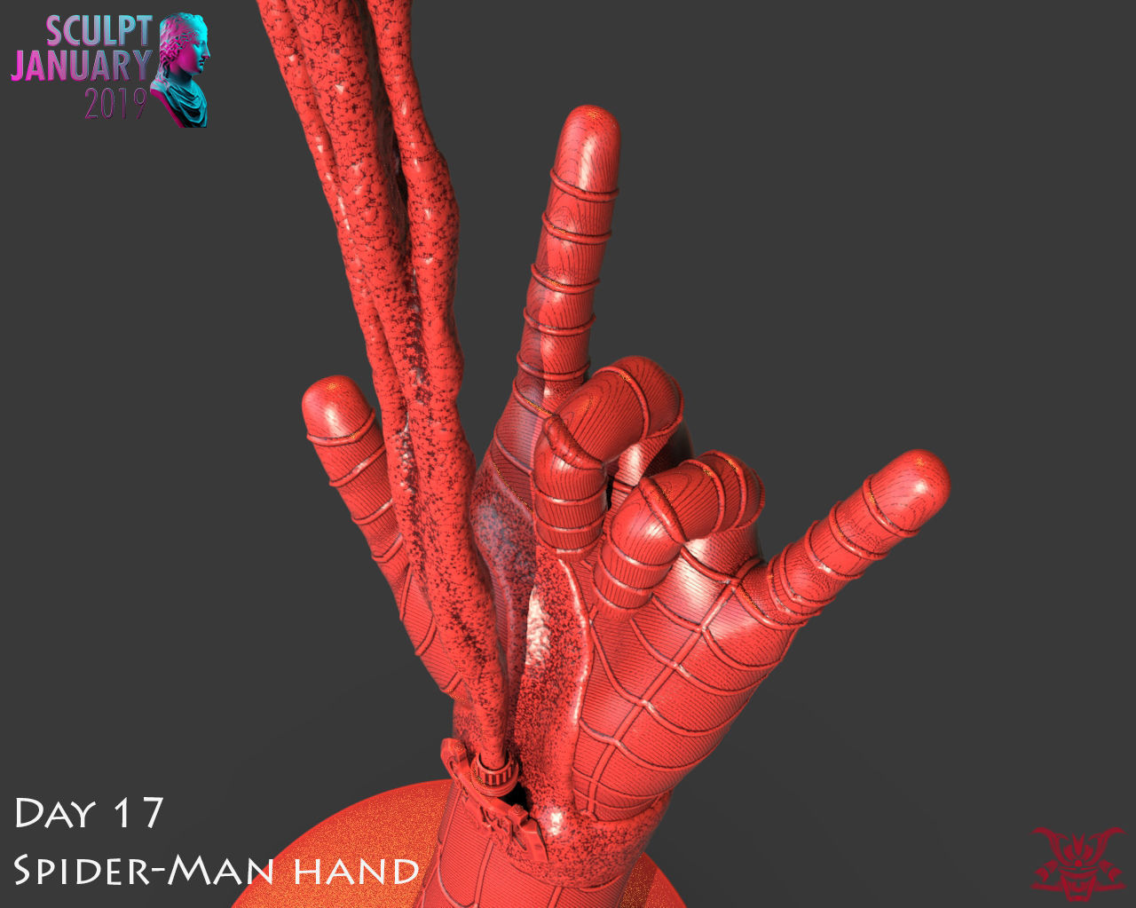 Spider-Man Hand Timelapse and Model 3D print model_9