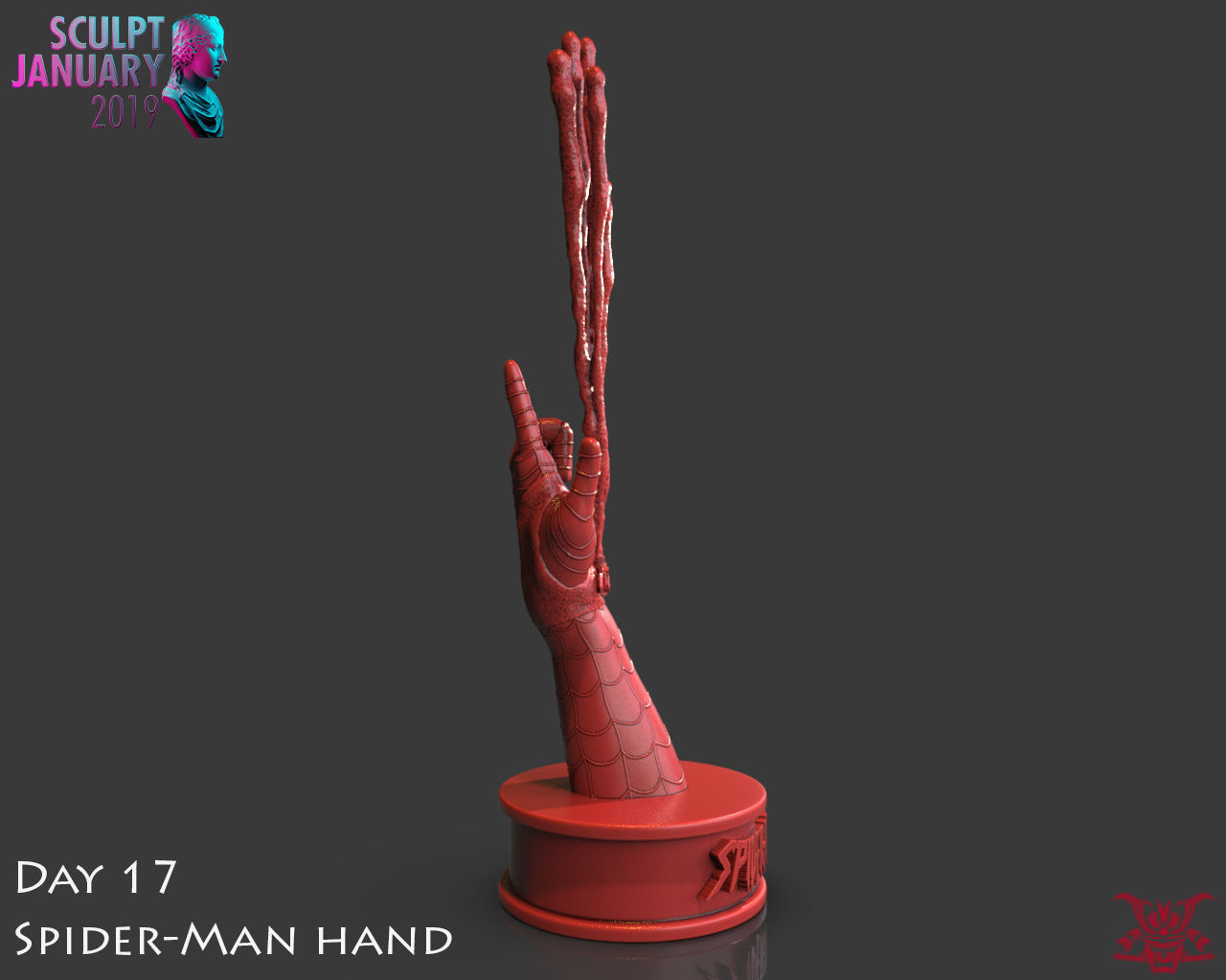 Spider-Man Hand Timelapse and Model 3D print model_3