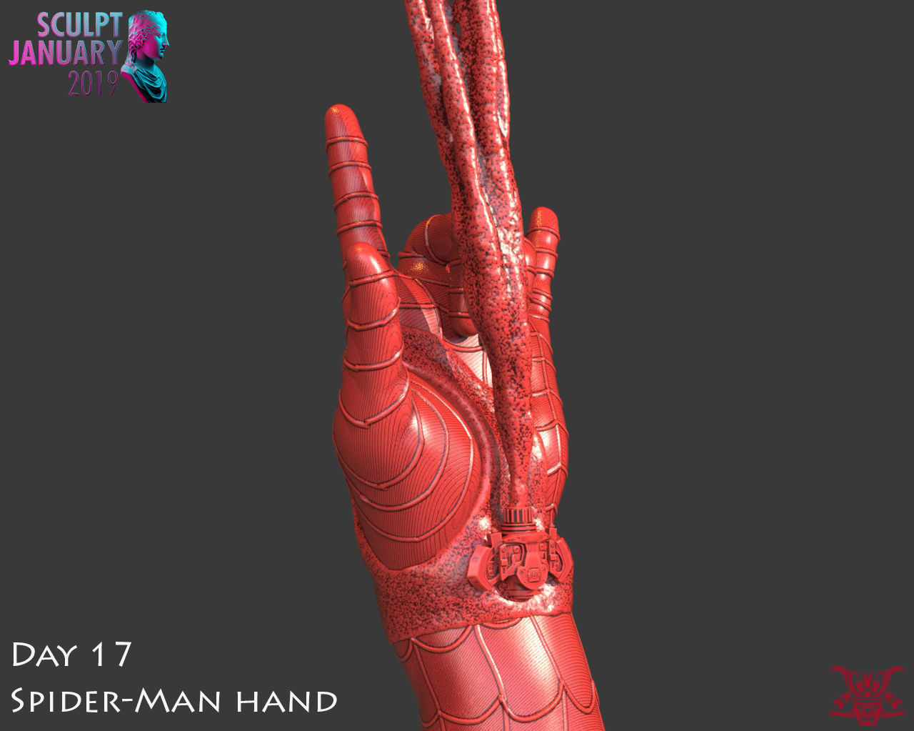 Spider-Man Hand Timelapse and Model 3D print model_14