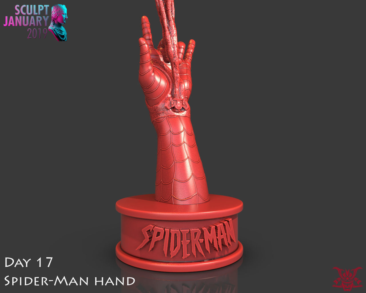 Spider-Man Hand Timelapse and Model 3D print model_4