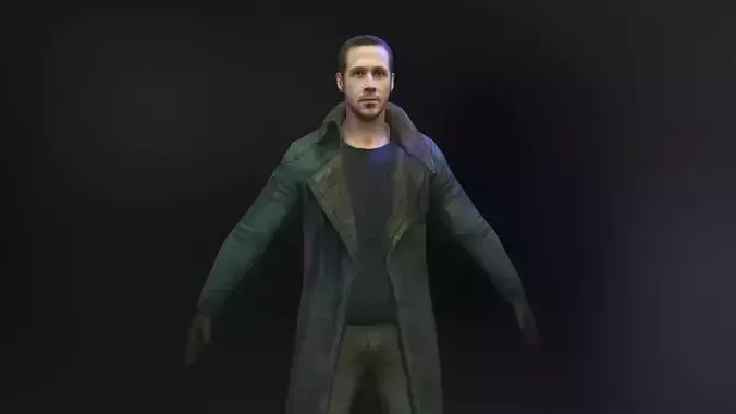 Ryan Gosling  3d model from Blade Runner 2049 Low-poly 3D model