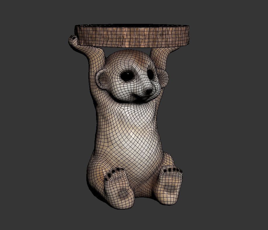 Side Table Animal Mini Mongoose  3D model_5