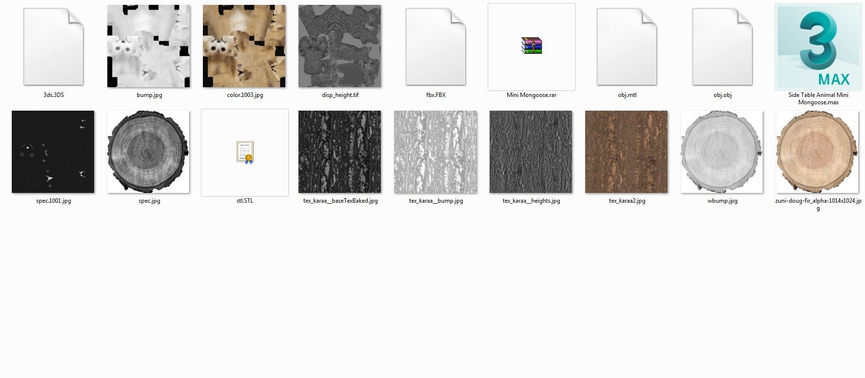 Side Table Animal Mini Mongoose  3D model_7