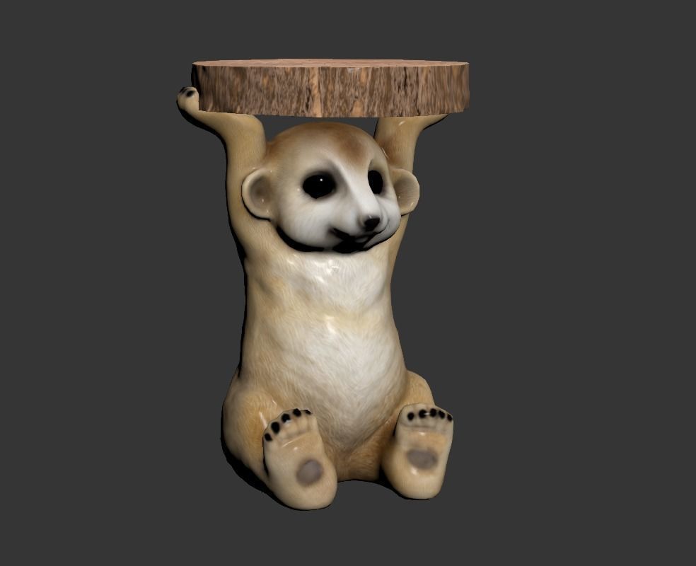 Side Table Animal Mini Mongoose  3D model_4