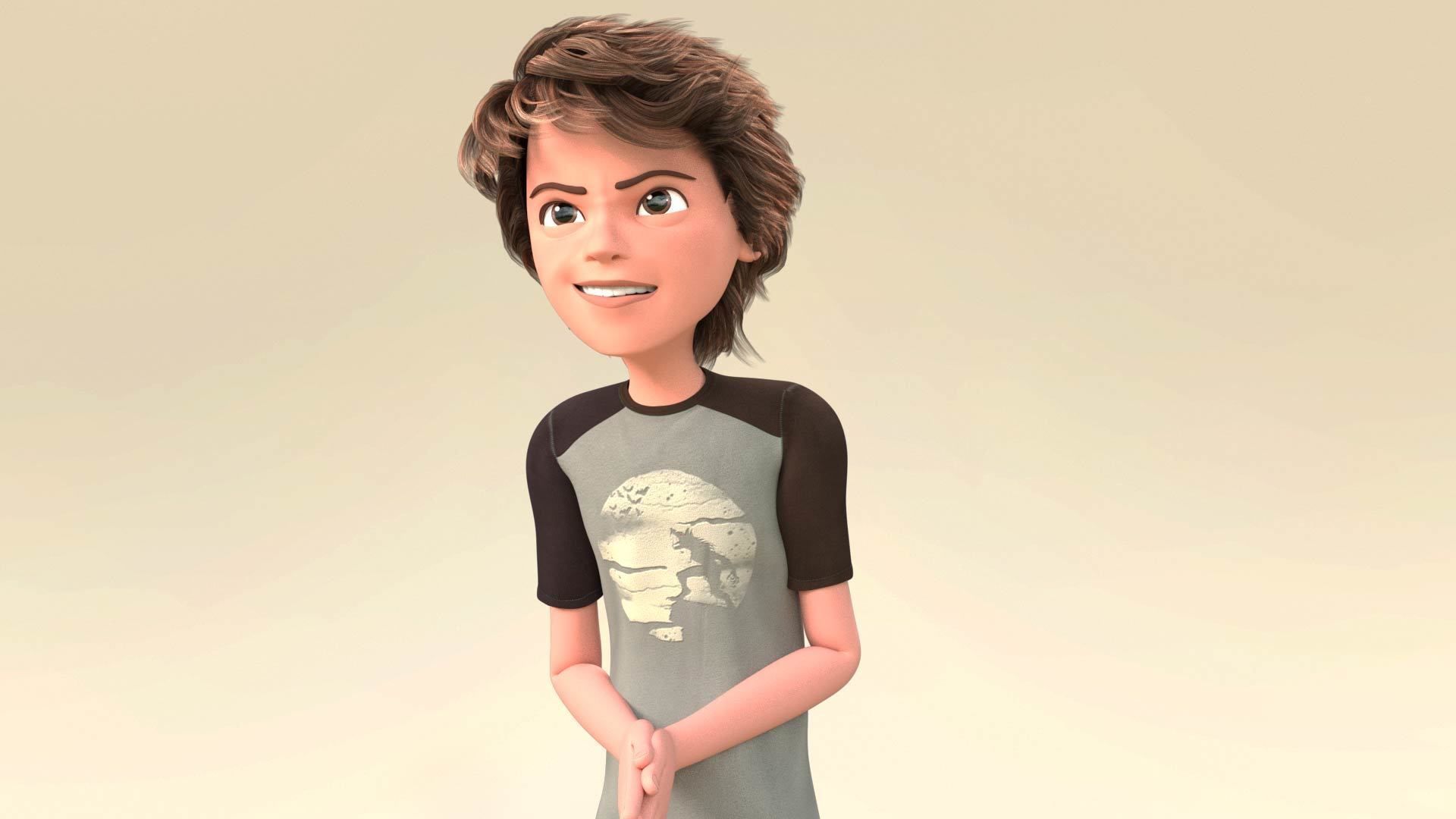 CARTOON BOY 2 - RIGGED  3D model_13